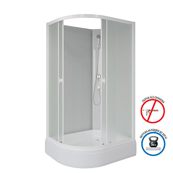 Душевая кабина Niagara Promo P90/80/26R/MT/BK 90х80 асимметричная без крыши ориентация правая